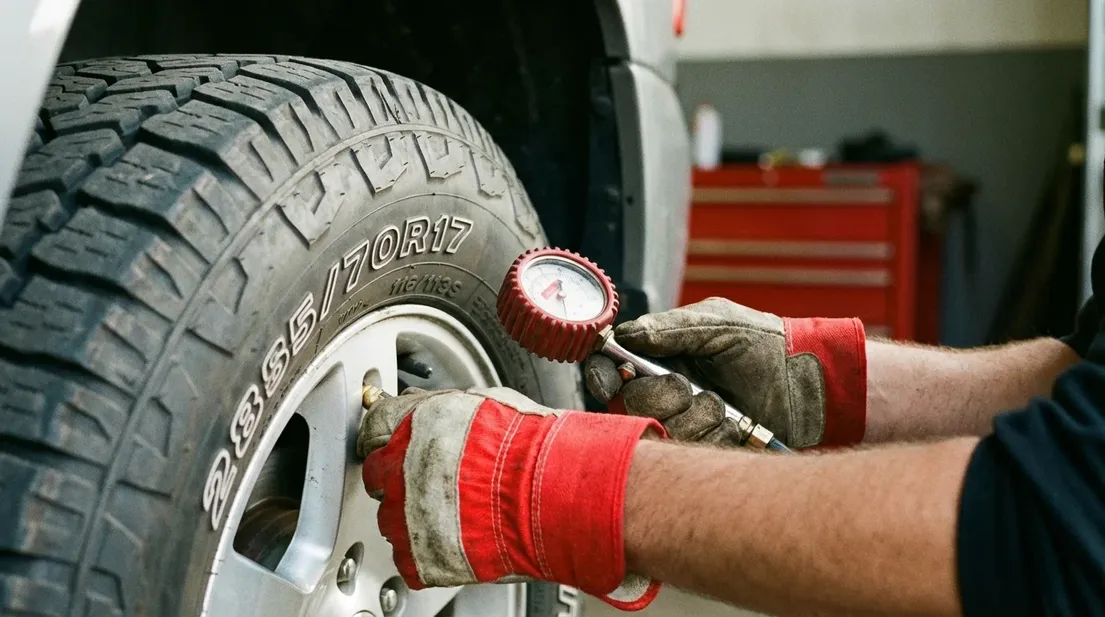 How to Read Tyre Size Numbers on Your Sidewall 4 checking tyre load index and speed rating on sidewall during tyre fitting service