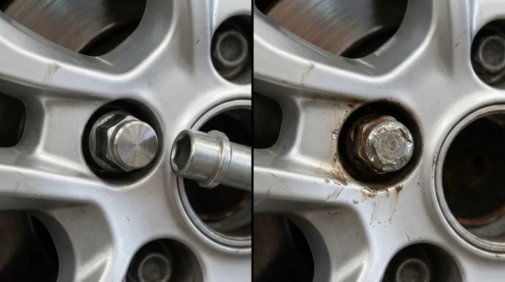 Locking wheel nut removal